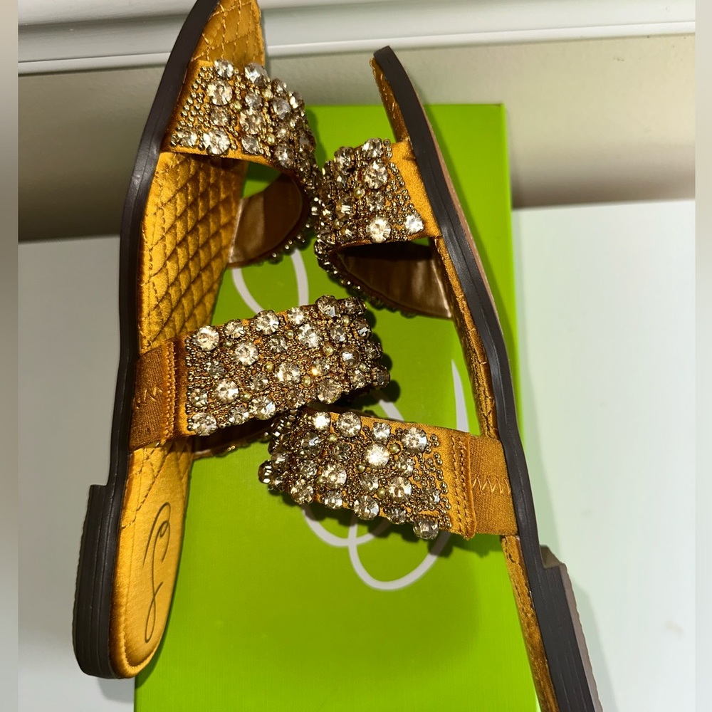 COPY - Sam Edelman Ezel yellow satin sandals - Picture 6 of 7